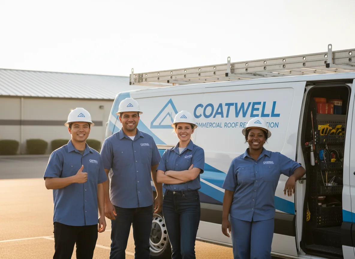Commercial roof coating company in Blair, OK