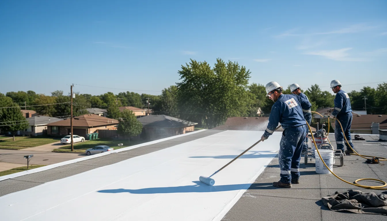Commercial roof coating in Blair, OK near me